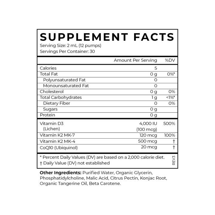 Cymbiotika - Wholesale Oral Supplement/Vitamin - Liposomal Vitamin D3 + K2+ CoQ103