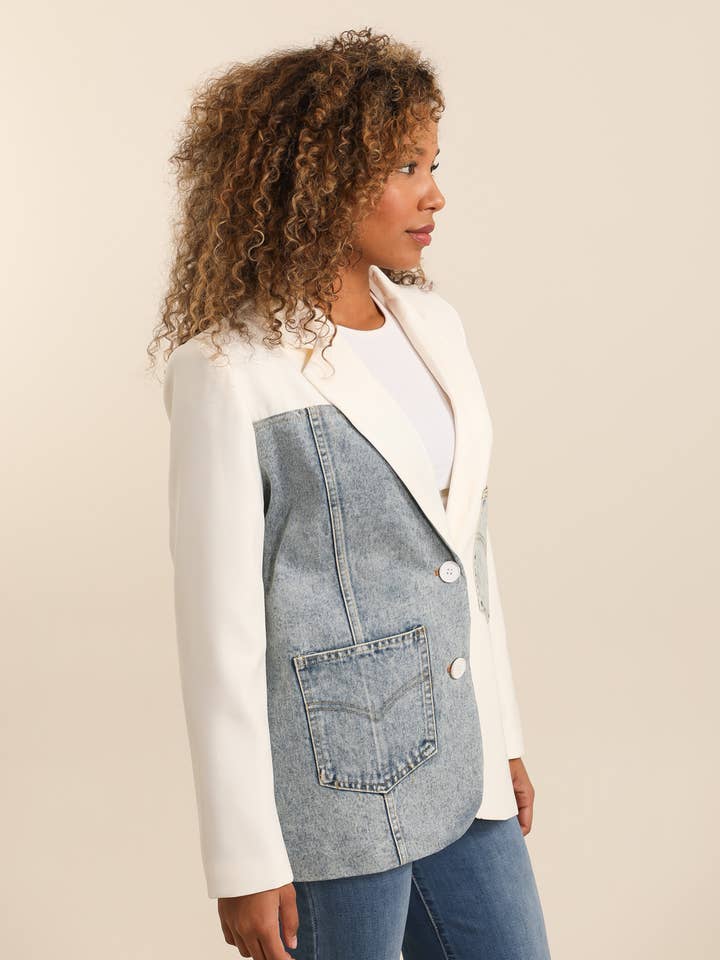 Blazer metà jeans (08-5728) per la vendita all'ingrosso da parte di aikha