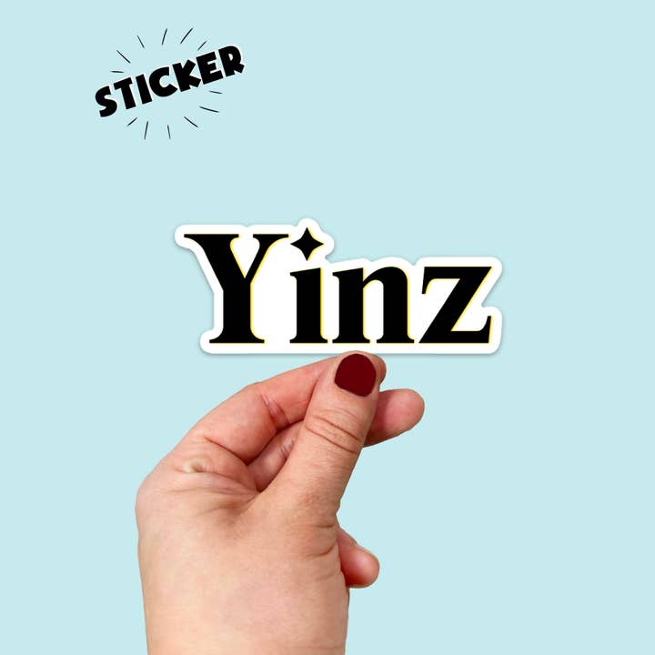 Autocollant Yinz de Pittsburgh en vinyle imperméable pour la vente par Songbird Artistry