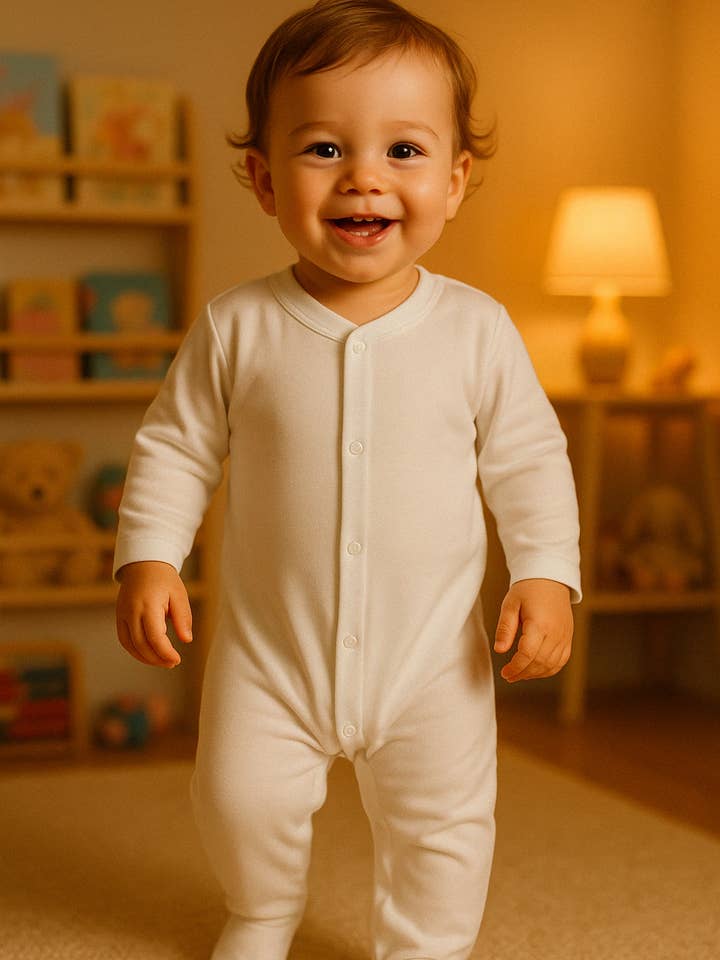 Nuevo pelele crema – Algodón orgánico para venta al por mayor de Himmelberg Baby