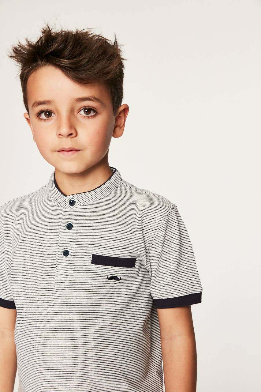 Blank Two-Tone Kids Polo Rin Kids for wholesale on Faire2