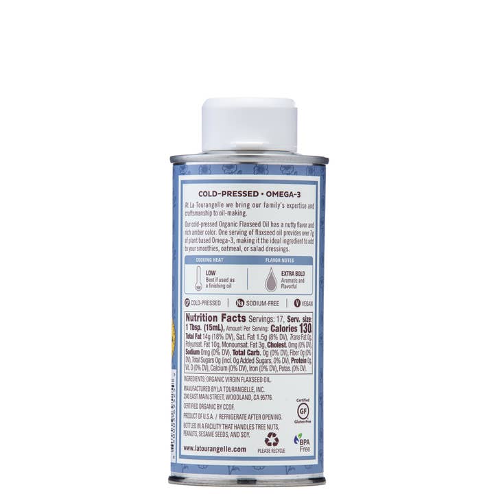 La Tourangelle - Wholesale Cooking Oil - La Tourangelle Organic Flaxseed Oil, 8.45 Fl Oz - 6 Units1