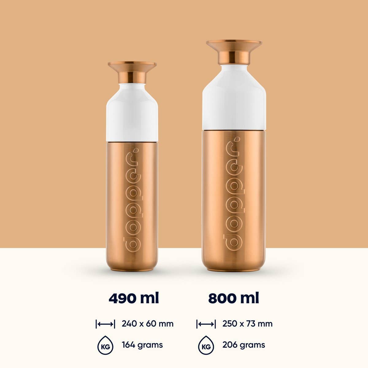 Dopper - Wholesale Water Bottle - Dopper Steel Reusable Water Bottle Limited Ed. Bronze 800ml1