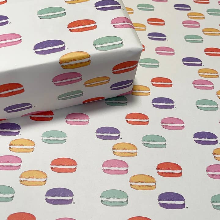 Foglio di carta da regalo a forma di macaron, pellicola piatta per la vendita all'ingrosso da parte di Jen Gerena Design