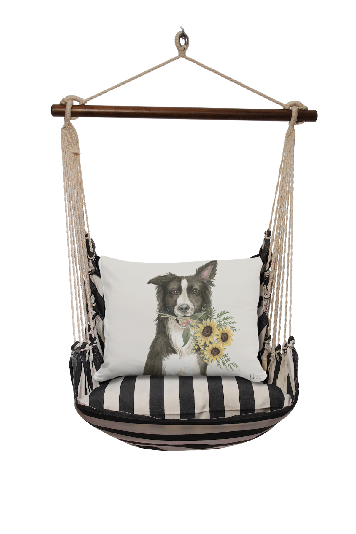 Magnolia Casual - Wholesale Swing Set - Hammock Swing 4-Piece Set indoor / outdoor - Black & White4