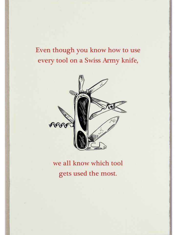 Swiss Army Knife Master Everyday Greeting Card for wholesale by Lilybranch
