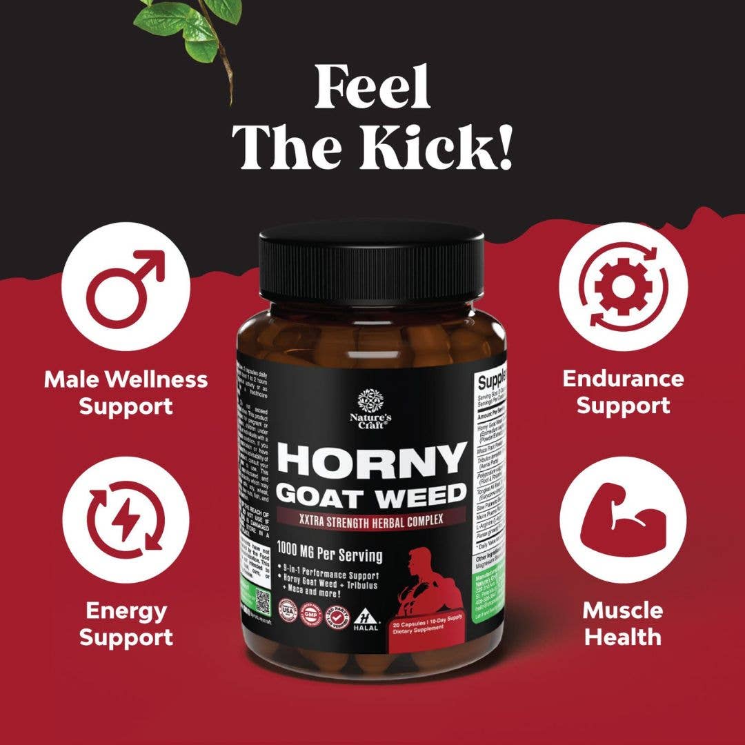 Nature's Craft - Wholesale Oral Supplement/Vitamin - Horny Goat Weed Capsules – Men’s Wellness Support, 60ct4