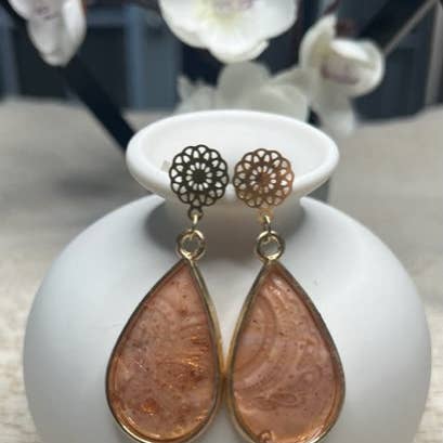 Nude sparkle w pattern - teardrop 323 for wholesale by WEARABLES BY B LLC