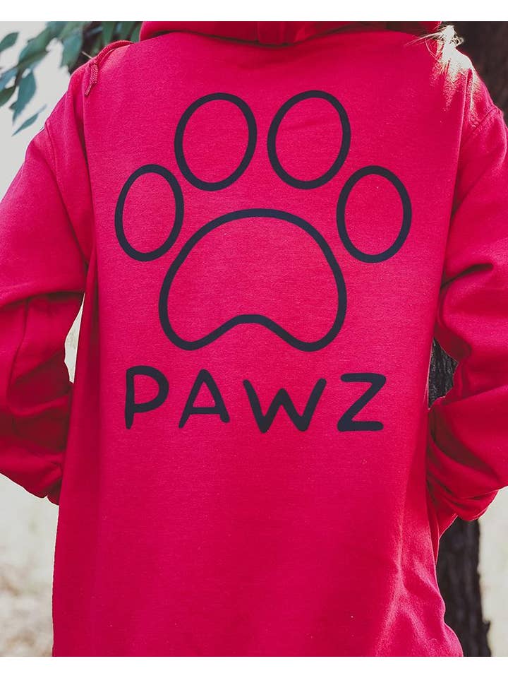 PAWZ - Wholesale Hoodie - Women's - Black Print Classic College Hoodie2