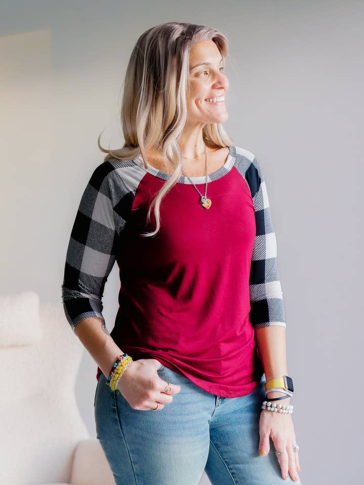 Cardinal vérifie Raglan pour la vente par Boutique Simplifed