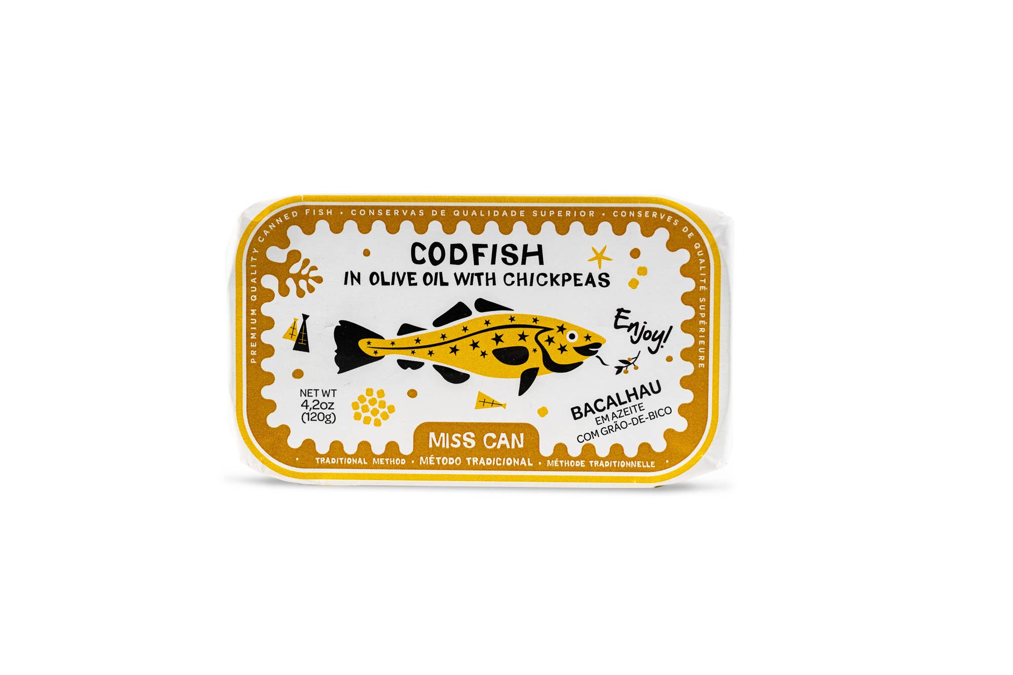 Miss Can by Tin2Table - Wholesale Tinned Fish - Cod in Olive Oil with Chick Peas
