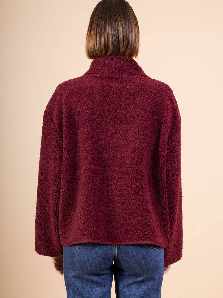 Pépouz' Paris - Wholesale Fleece - Women's - Fleece jacket with zipper closure and patch PV256013