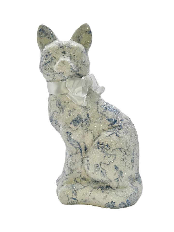 SALE Josie Cat - Decoupage, Blue Chinoiserie for wholesale by Sherri's Designs