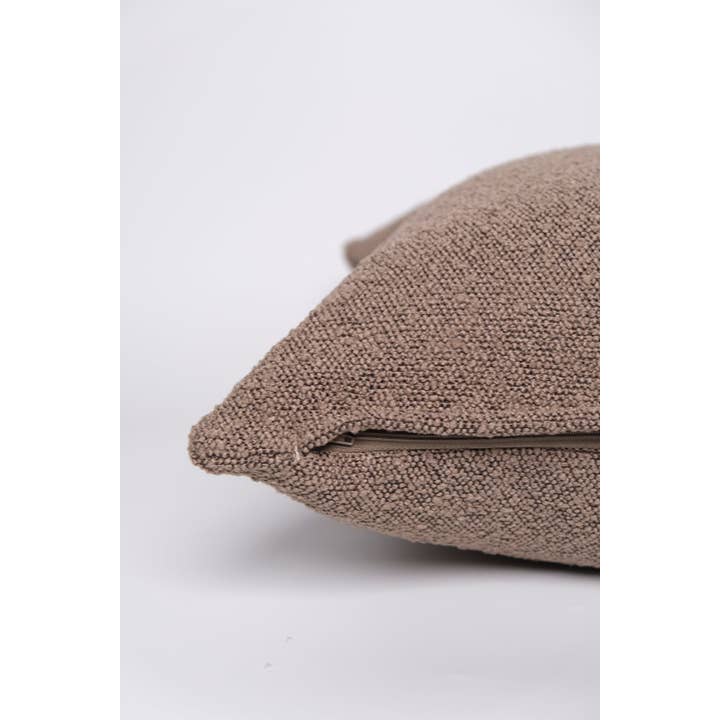 Twenty Third by Deanne - Wholesale Throw Pillow Cover - Boucle Pillow: Mud8
