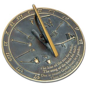 Solid Brass Round Sundial Compass w/ Rosewood Box 6
