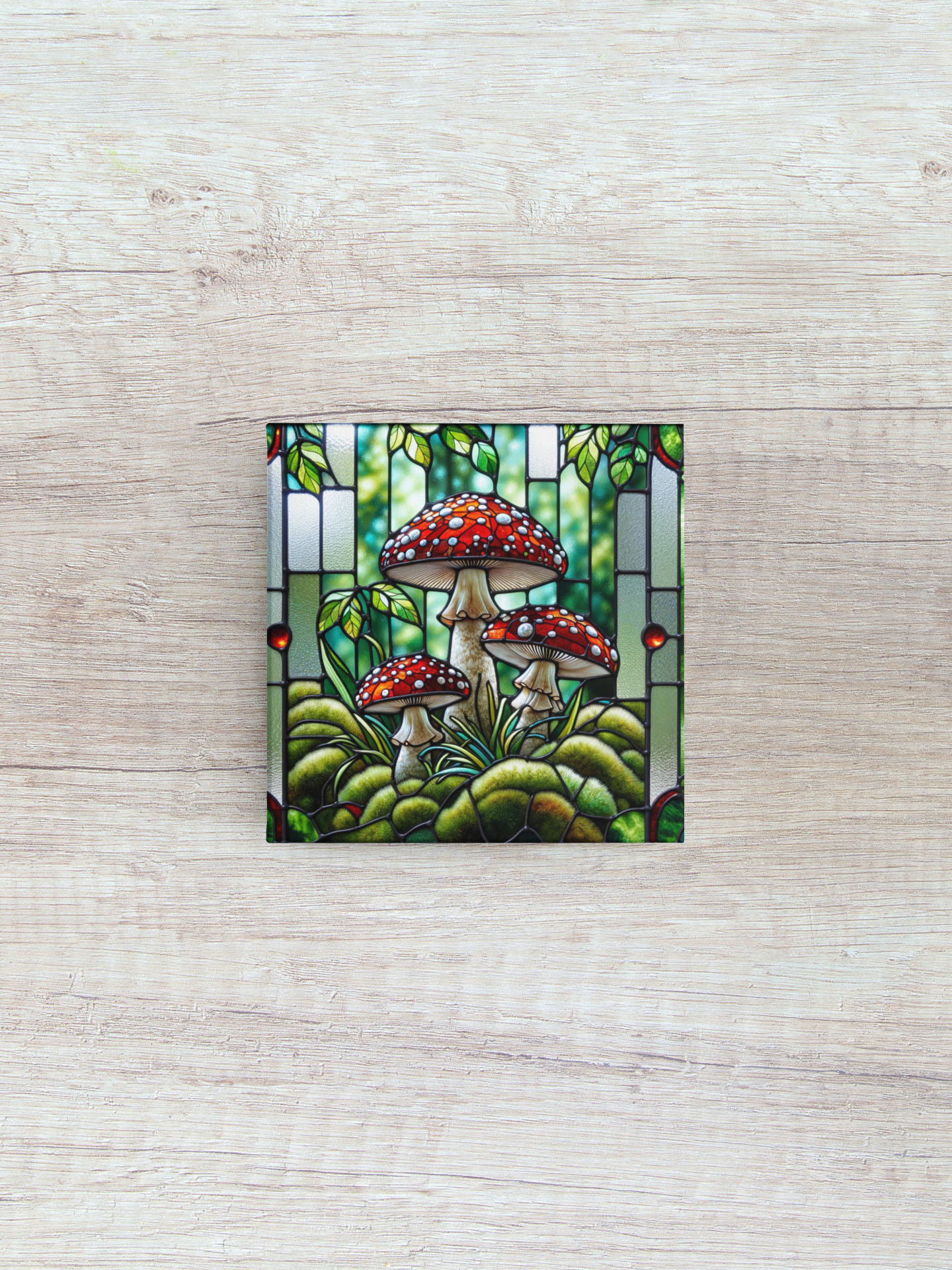 Cosmic Artware - Wholesale Suncatcher - Stained Glass Vinyl Window Cling, Forest Toadstools4