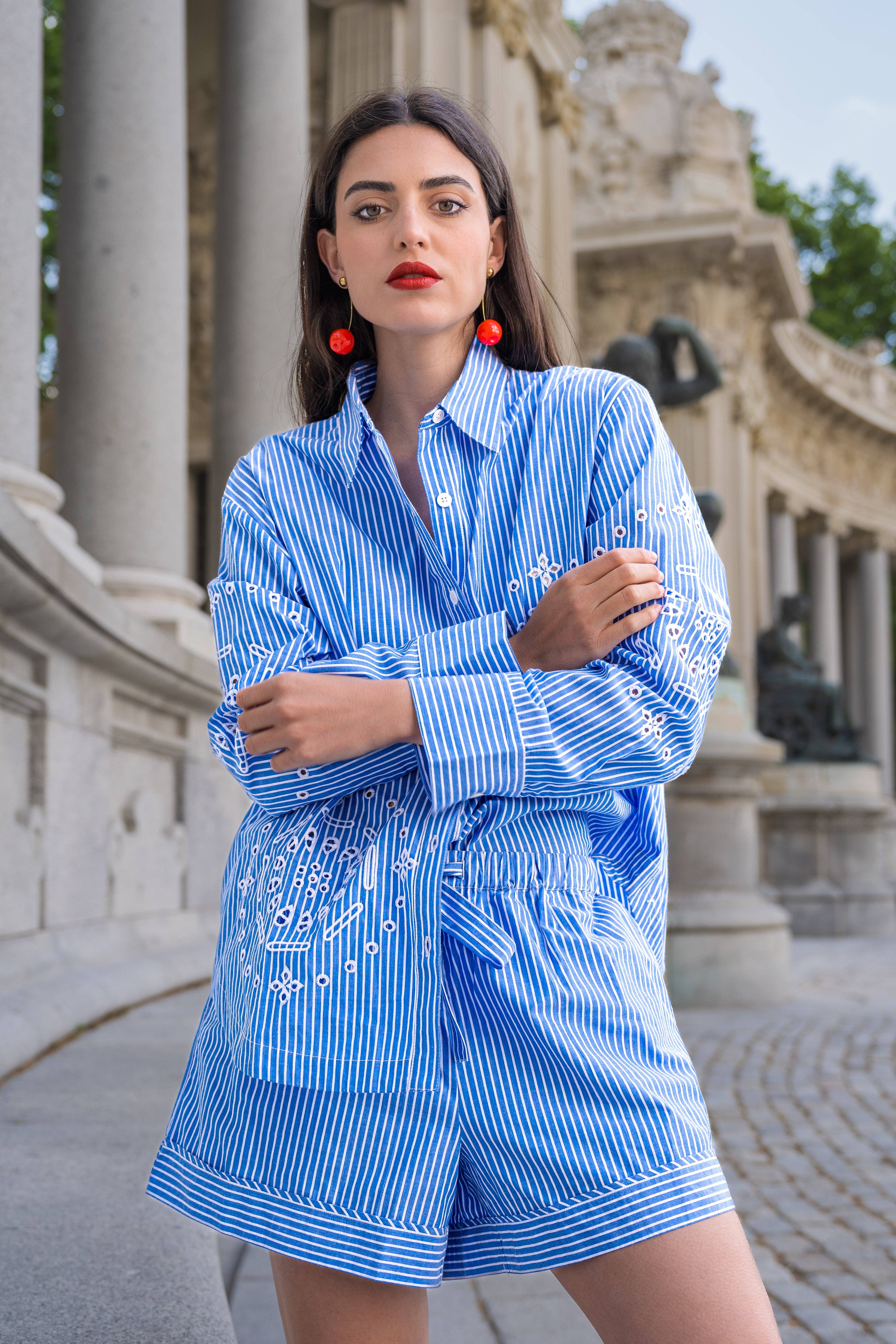 Kapda Casa - Wholesale Top & Short Set (NOT Loungewear) - Women's - Total Look Set Marsella - Camisa y Short Bordados6