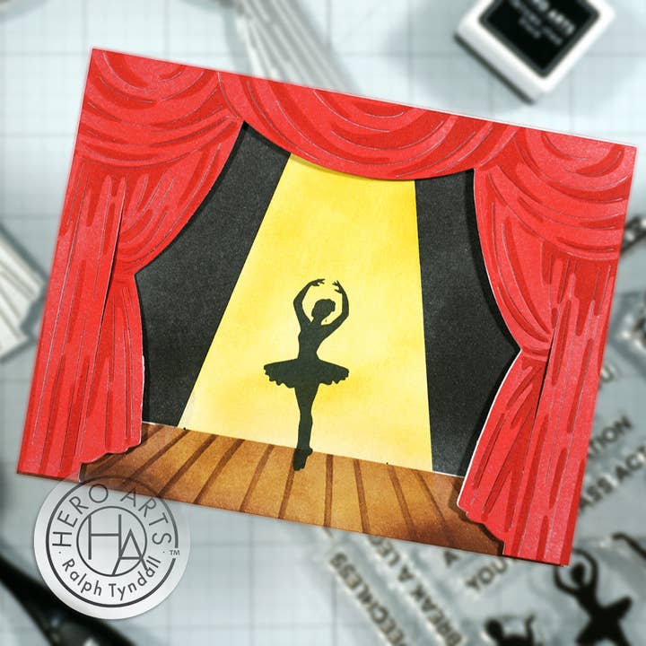Hero Arts - Wholesale Stencil/Craft Die - Hero Arts Color Layering Stage Curtain Stencils by Ralph Tyndall