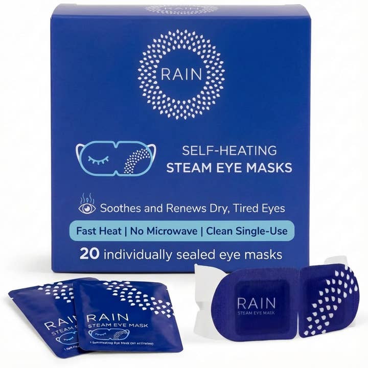Rain Self-heating Warm Compress Eye Masks, 20 count for wholesale by RAIN