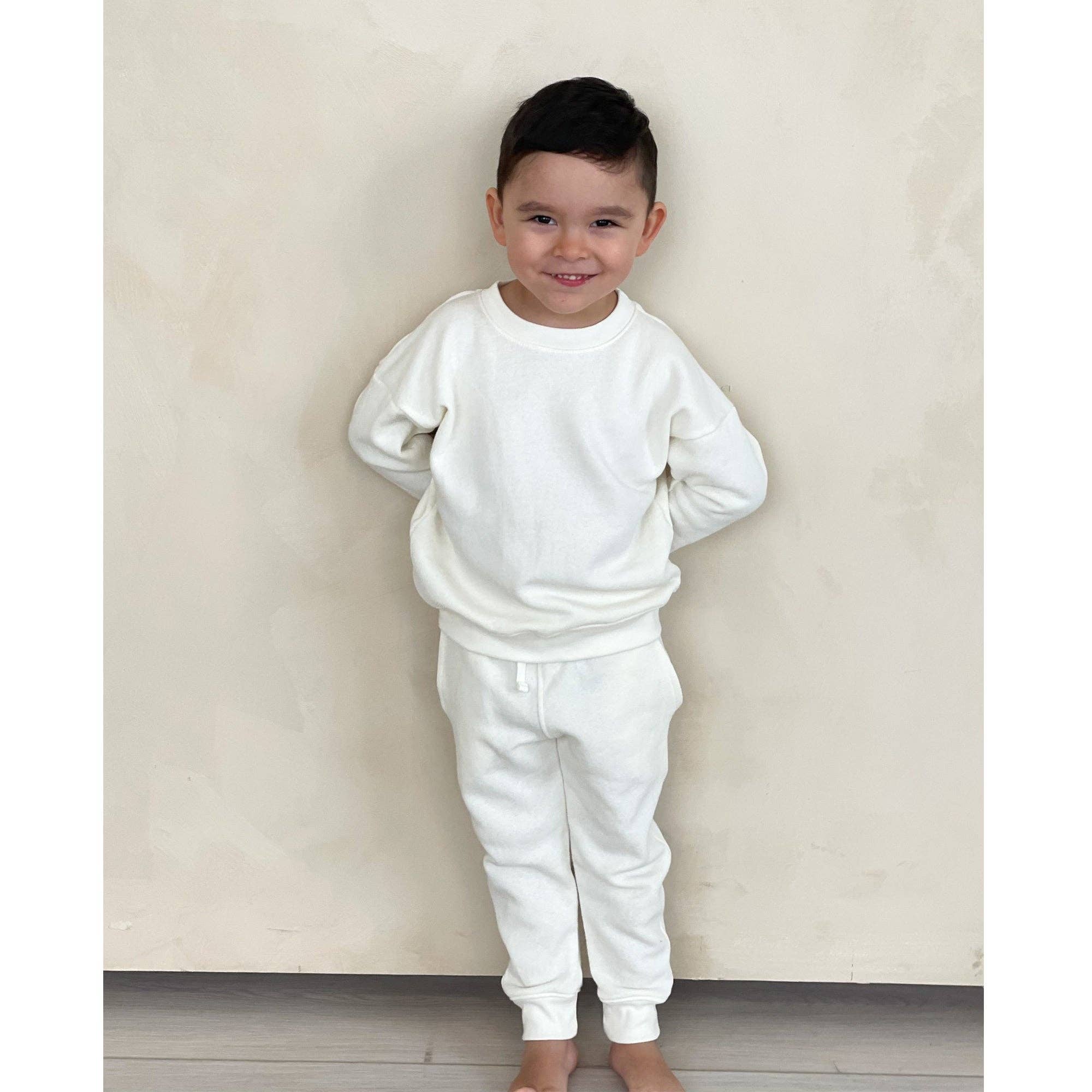 Blanco Antiguo Conjunto unisex de sudadera y pantalón de chándal - Blanco antiguo de venta al por mayor en Faire1