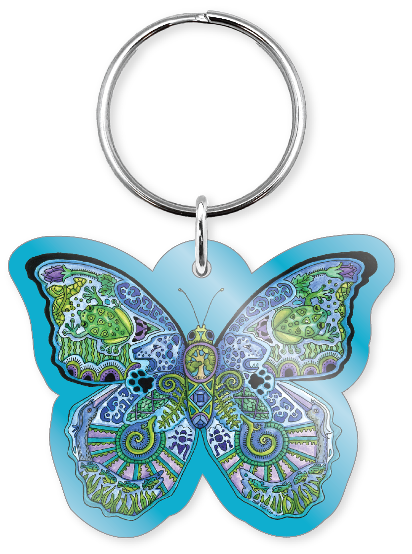 Morris Magnets - Wholesale Keychain - Unisex - Keychain - Earth Art Blue Morpho3