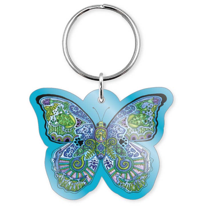 Morris Magnets - Wholesale Keychain - Unisex - Keychain - Earth Art Blue Morpho3
