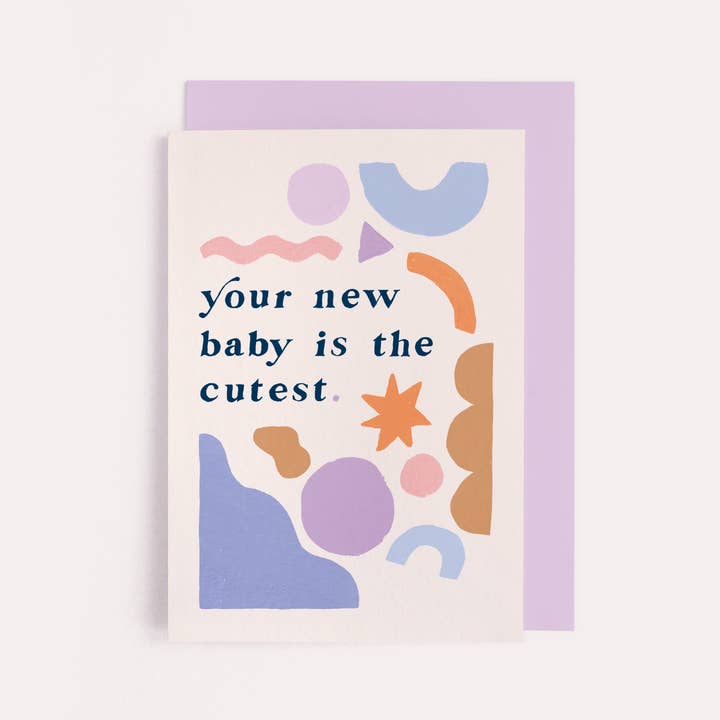 Sister Paper Co. - Wholesale Baby Card - Cutest New Baby Card | Gender Neutral Baby Card | Rainbow