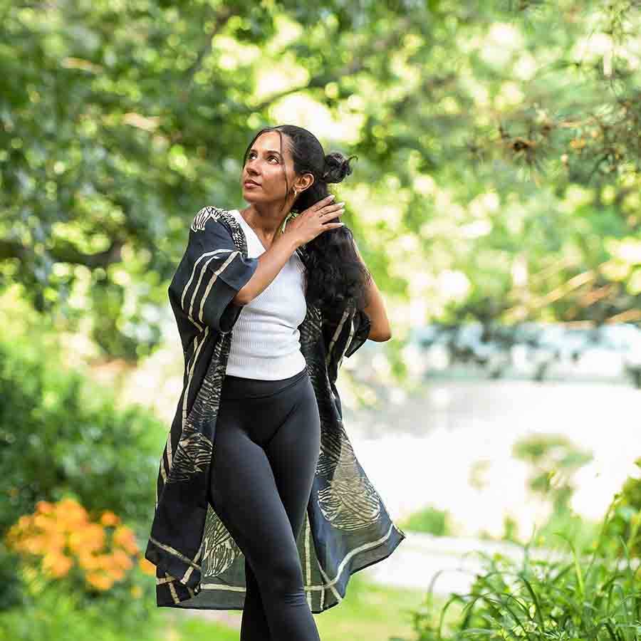 Ichcha – Kimono - Mulher por atacado – Kimono/pre­tó túnica lounge com estampa jungle4