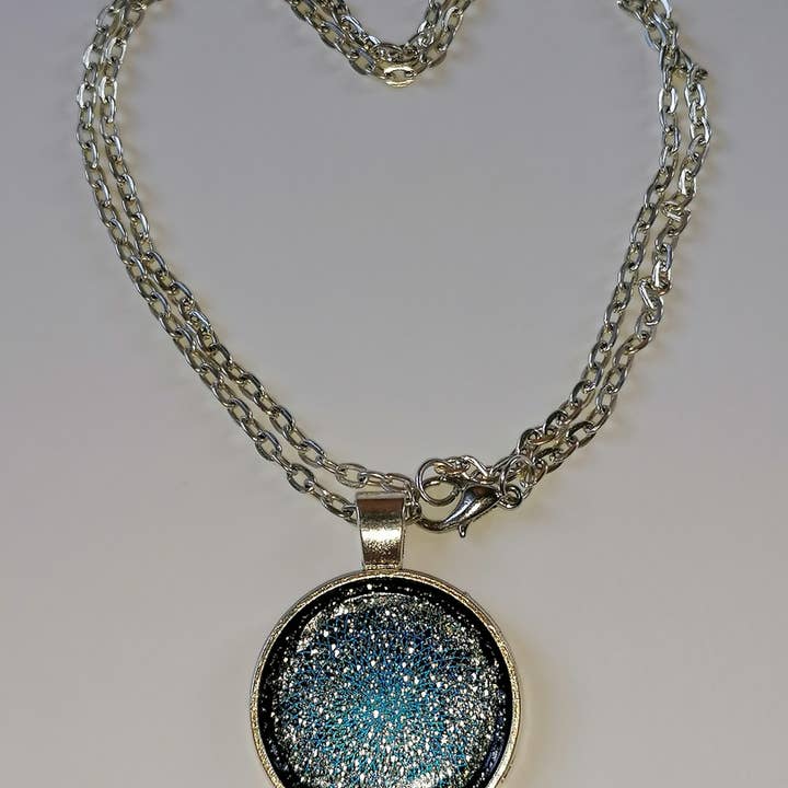 Adorno azul plateado para venta al por mayor de Blue Moon Bijoux