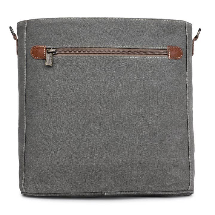 Sixtease Bags USA - Wholesale Crossbody Bag - Women's - Canvas Cowhide & Leather Women Crossbody - Peach/Dim Gray