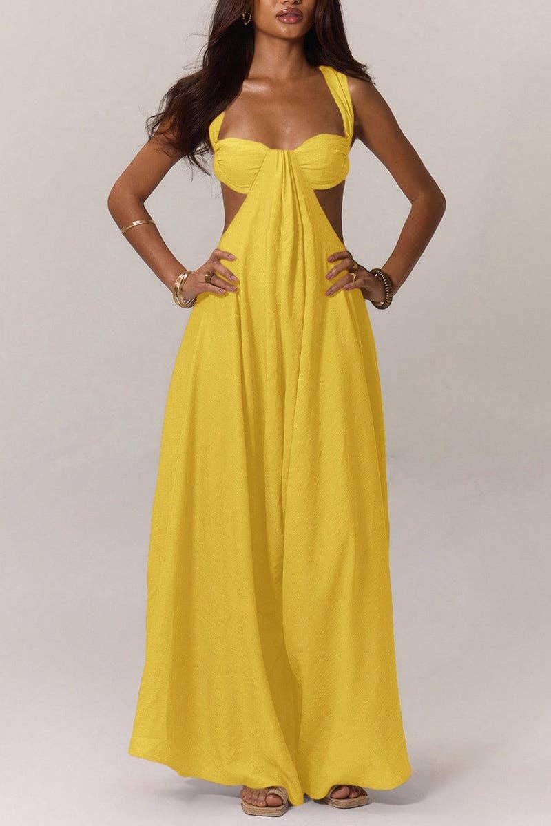 Mccolin - Wholesale Jumpsuit - Women's - Cutout Jumpsuit with Flowing Skirt13