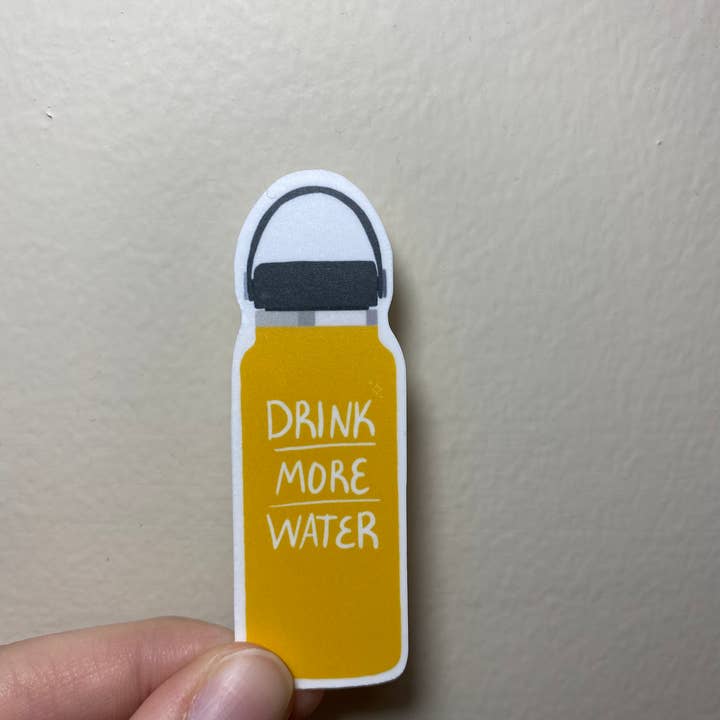 Drink More Water | Waterproof Sticker for wholesale by Shelly and Hop's Paper Shop