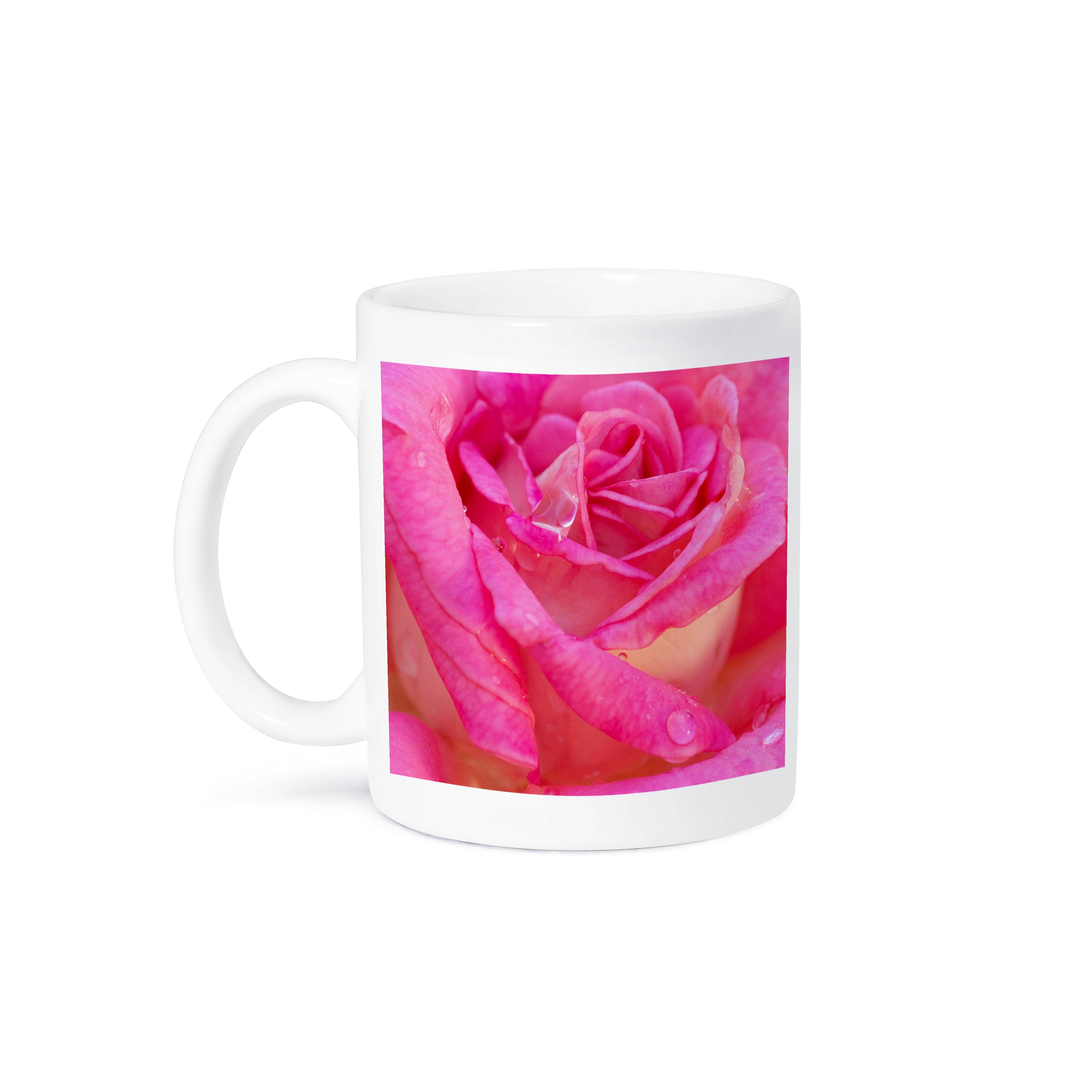 3dRose - Wholesale Coffee Mug - 3dRose, USA, Georgia, Savannah. Closeup of pink rose with water droplets, Mug8