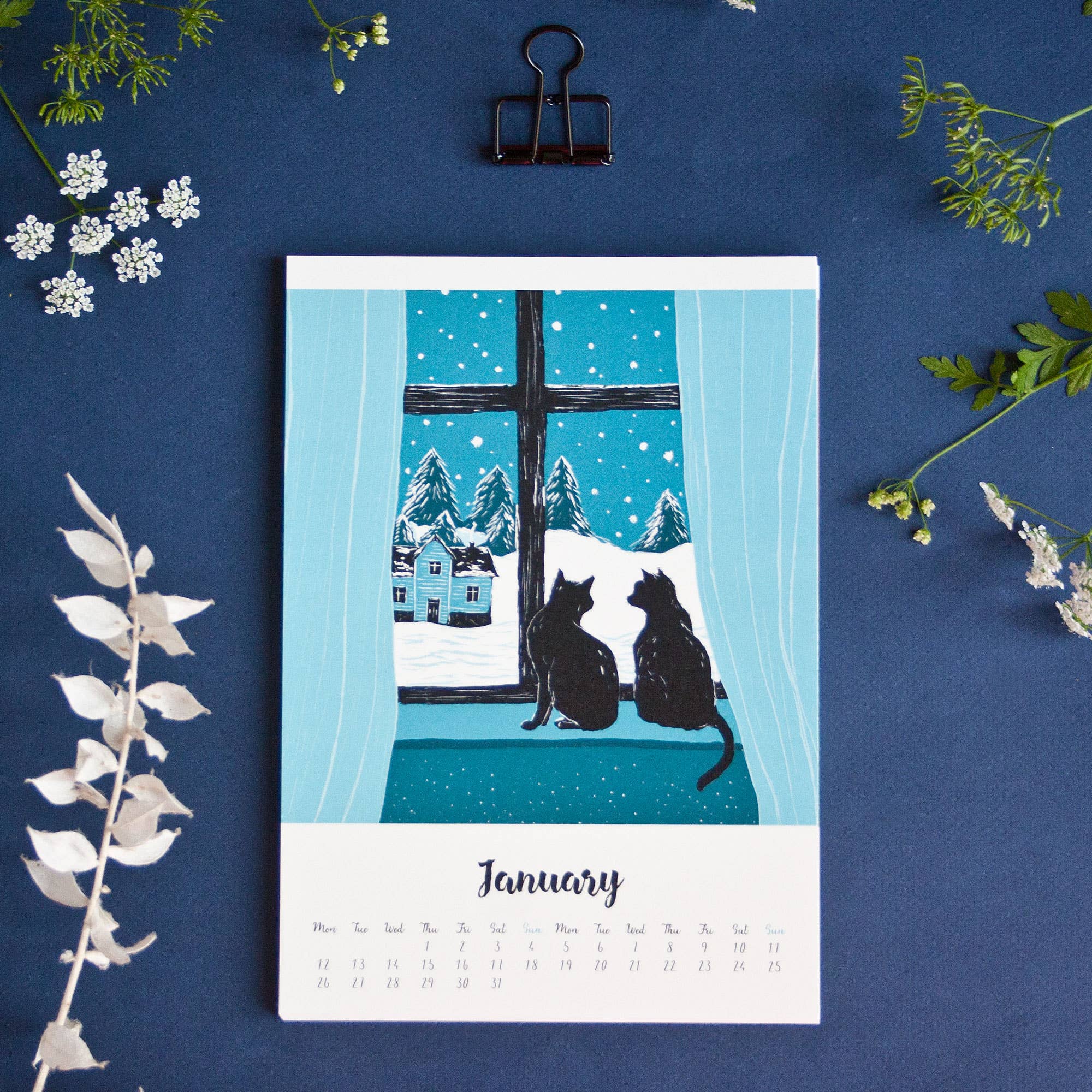 Katja Rub – Calendário por atacado – Calendário de Gatos 2026 no formato A5 (Calendário em inglês)6