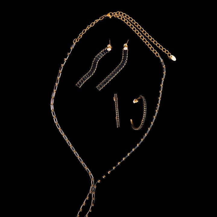 Steward & James - Wholesale Dangle Earrings - Kelce Dangle Earrings in Black2