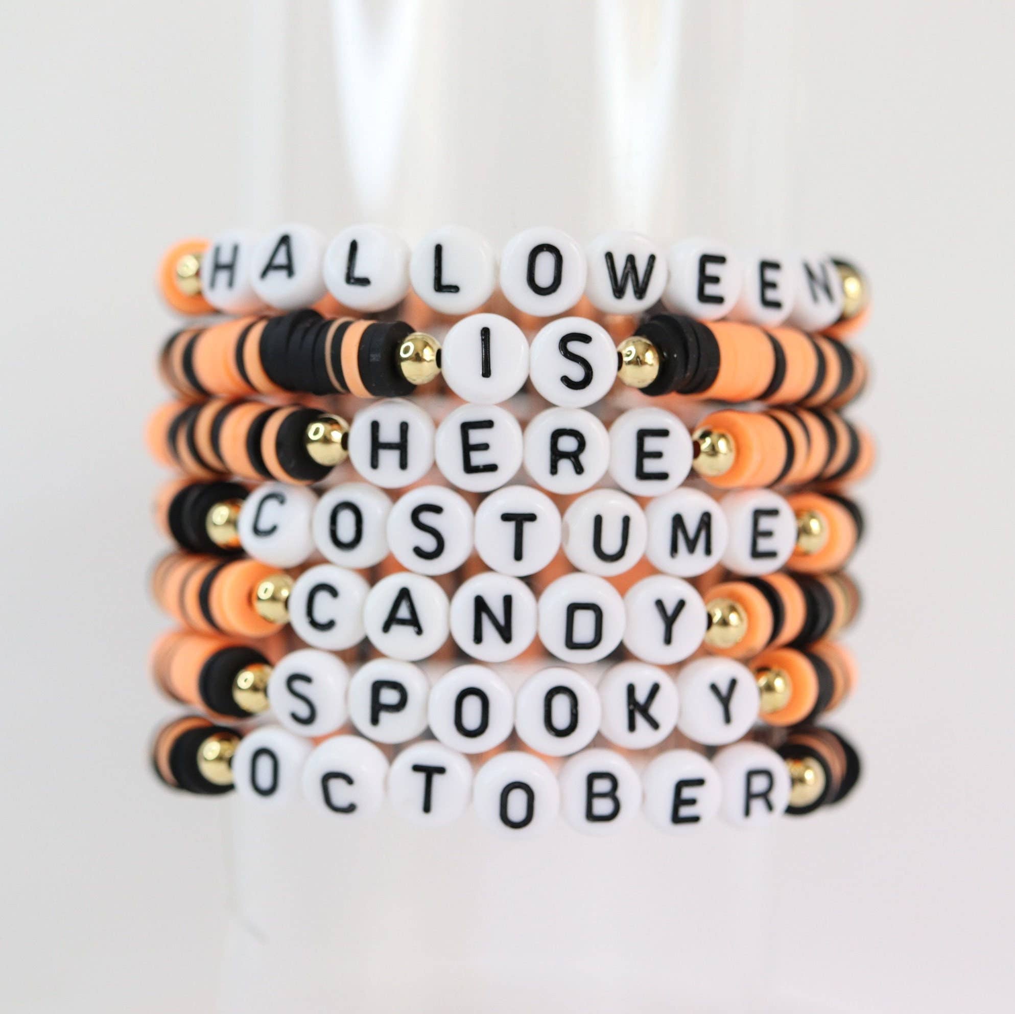 Anita's Accesorios - Wholesale Beaded Bracelet - Custom halloween bead name bracelet  party gift favor4