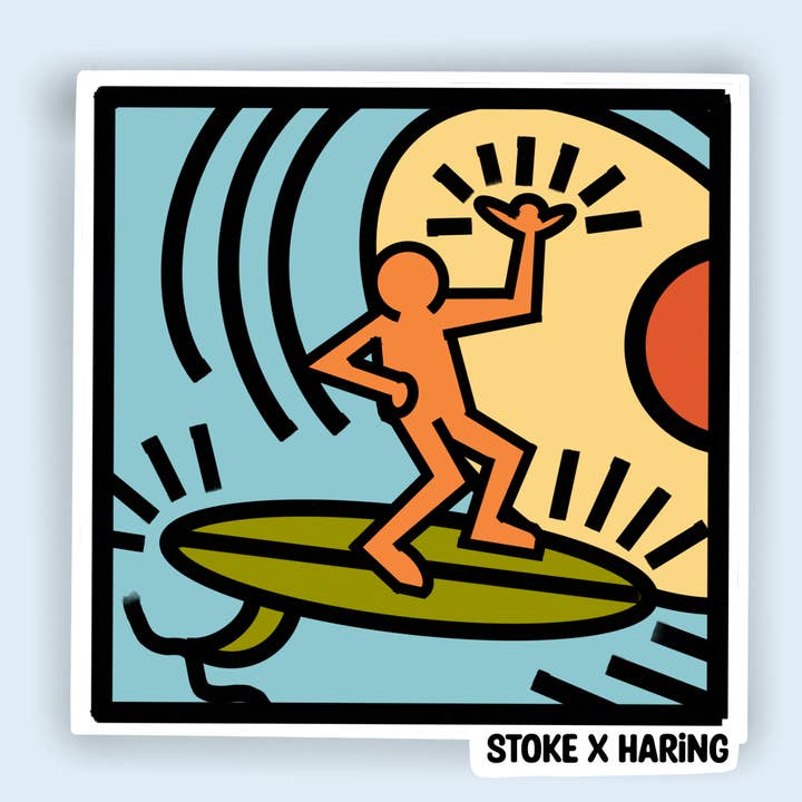 SURF HARING STICKER for wholesale by Stoke Design Company