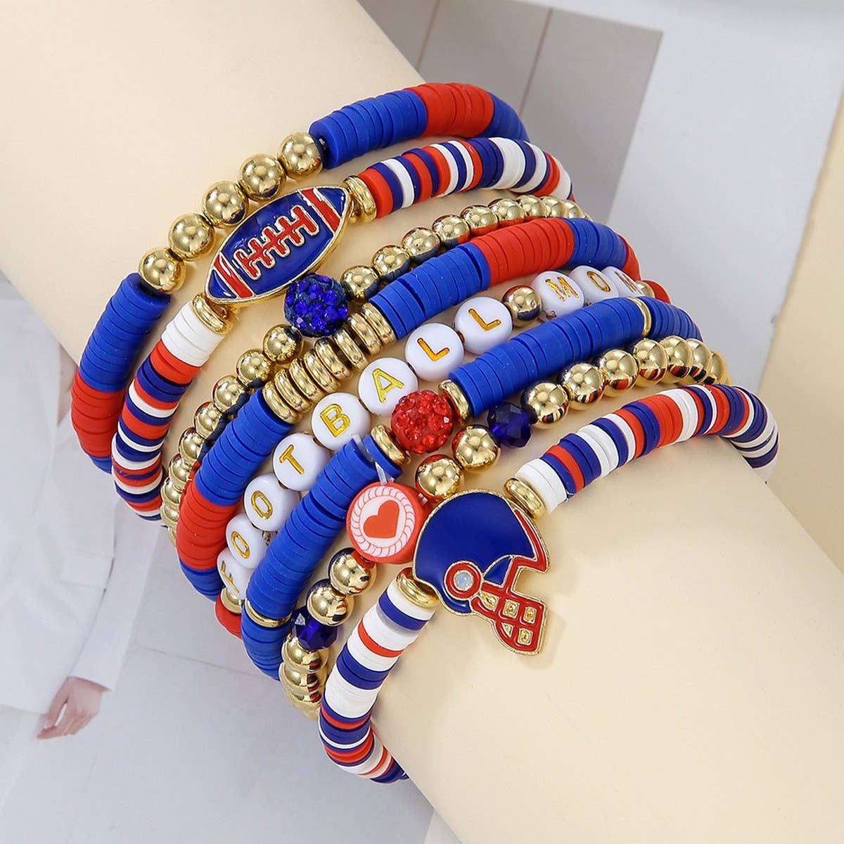 ACCITY - Wholesale Jewelry Set - BRACELET 8-PIECE SET POLYMER CLAY BRACELET_CWMM351214