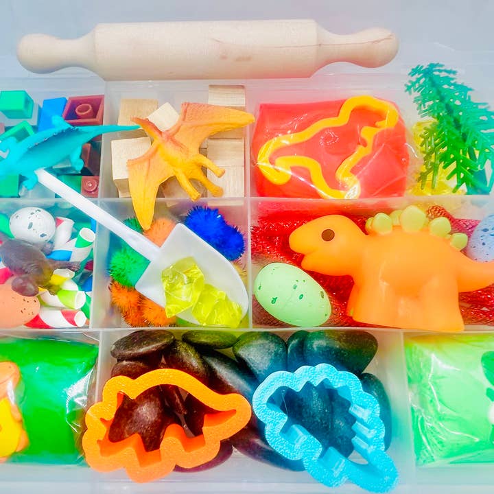 Decorated Dough - Vendita all'ingrosso Plastilina/slime - Bambini - Kit sensoriale portatile a tema dinosauri1