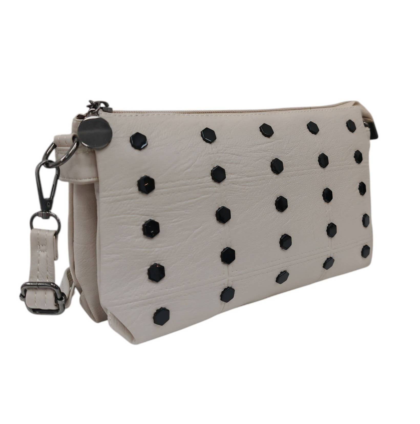 Superbia - Wholesale Crossbody Bag - Women's - Soft Pu Studs 2 Compartment Cross Body Bag Shoulder Bag6