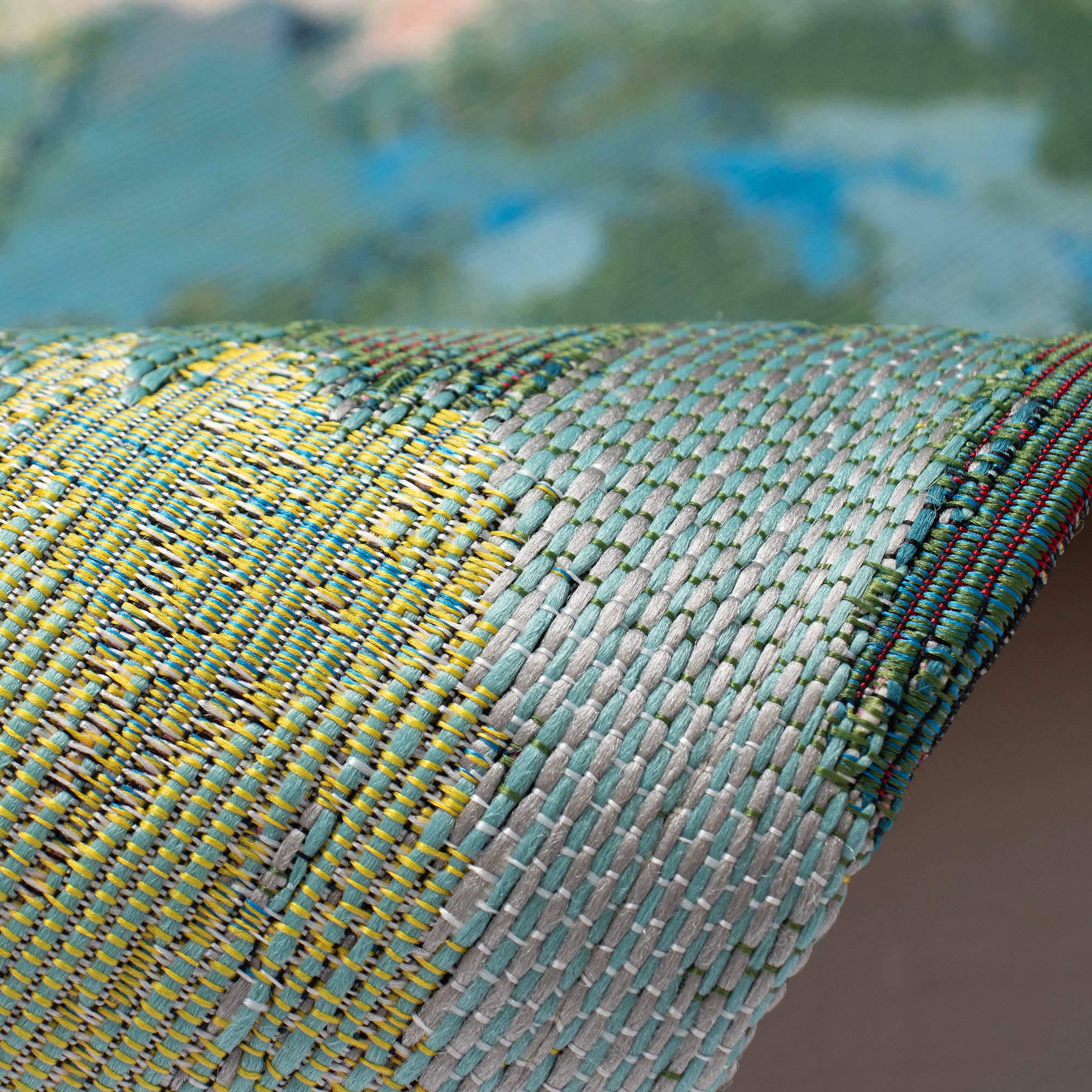 Multi Marina Watercolor Pond Indendørs/udendørs arealtæppe Multi for engroshandel på Faire3