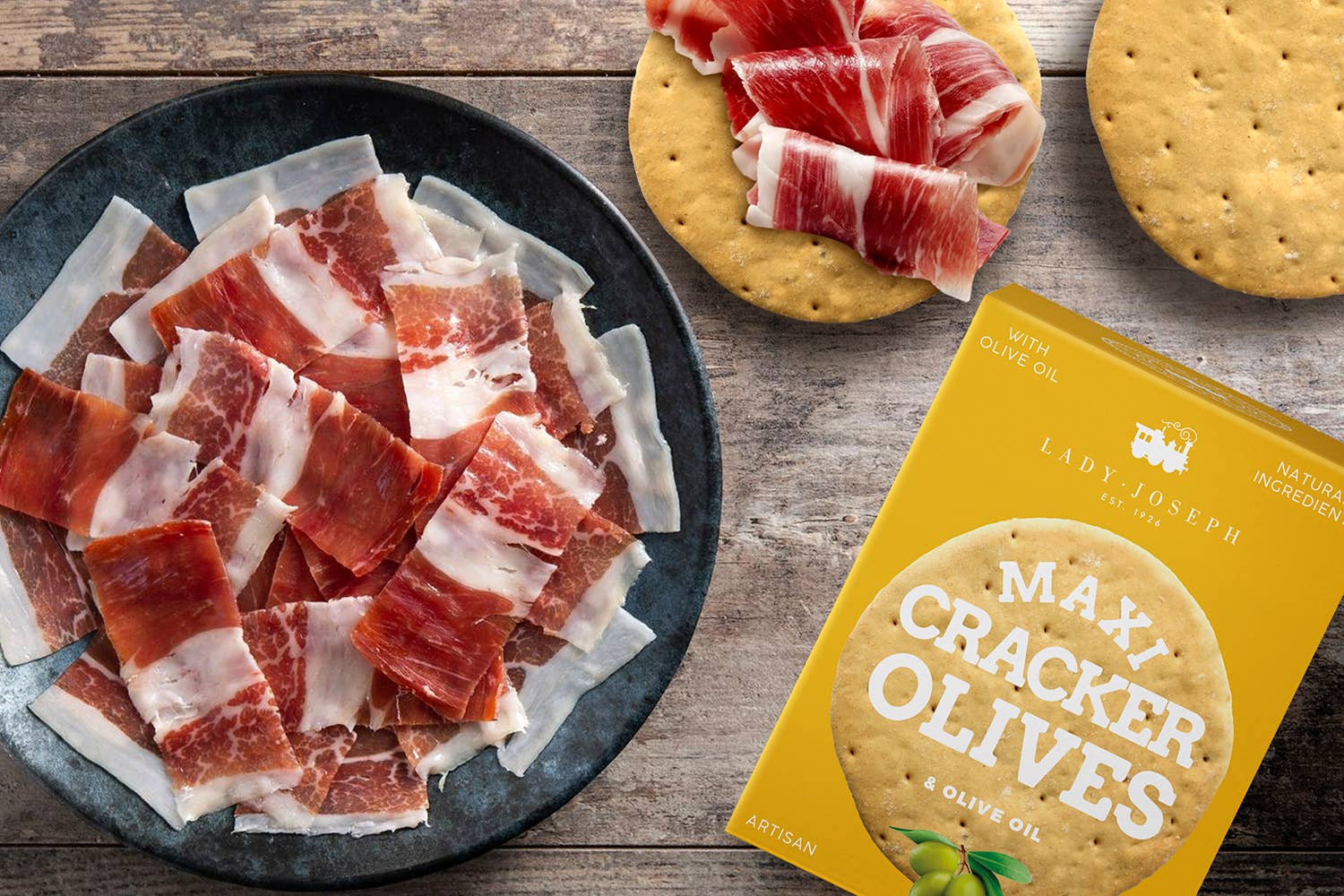 Lady Joseph - Wholesale Crackers - Maxi Cracker with green olives & Olive Oil olive cracker7