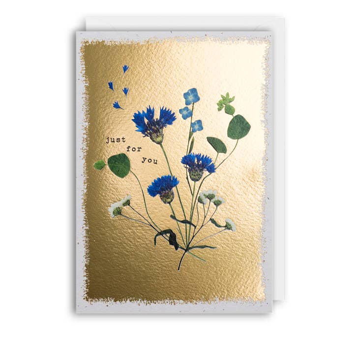 WILD FLORAL BLUE Birthday Card for wholesale by Meraki Greeting Cards