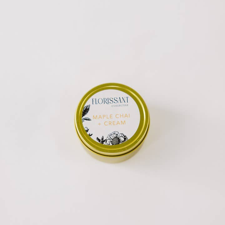 Florissant Collective - Wholesale Jar/Filled Candle - Maple Chai + Cream Candle Tin4