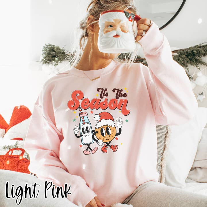 Tis The Season Retro Christmas Sweatshirt for wholesale by Mill Creek Designs