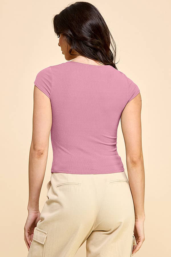 Heart & Hips - Wholesale Knit Top - Women's - RT53905A - DOUBLE LINED SQUARE NECK TOP14