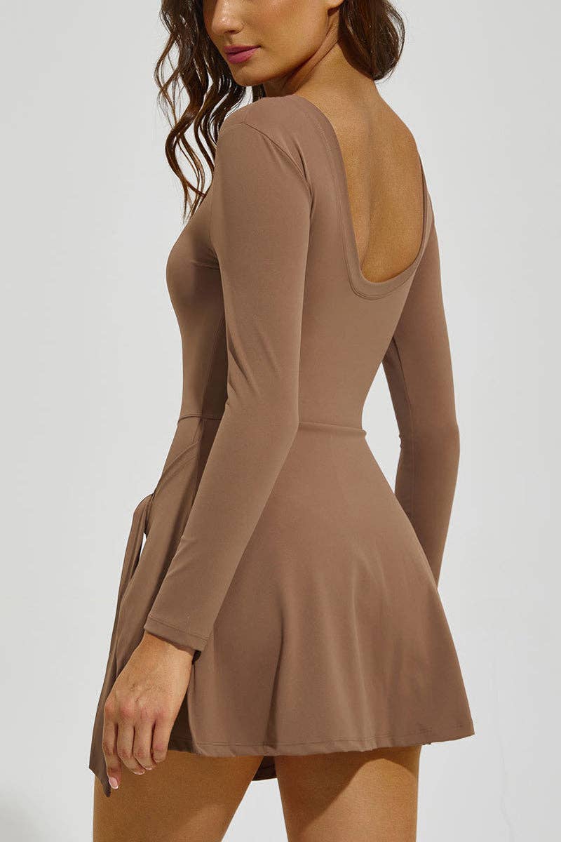 Mccolin - Wholesale Athletic Dress - Women's - Long Sleeve Tennis Mini Dress2