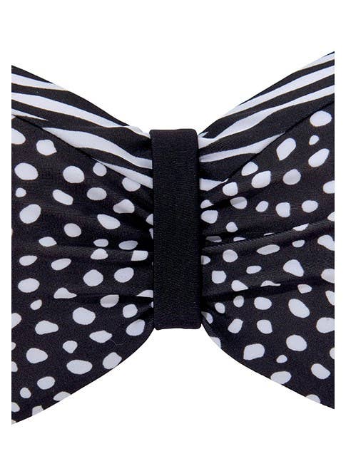 Black Dotted LASCANA Women's Safari Bandeau Bikini Top for wholesale on Faire