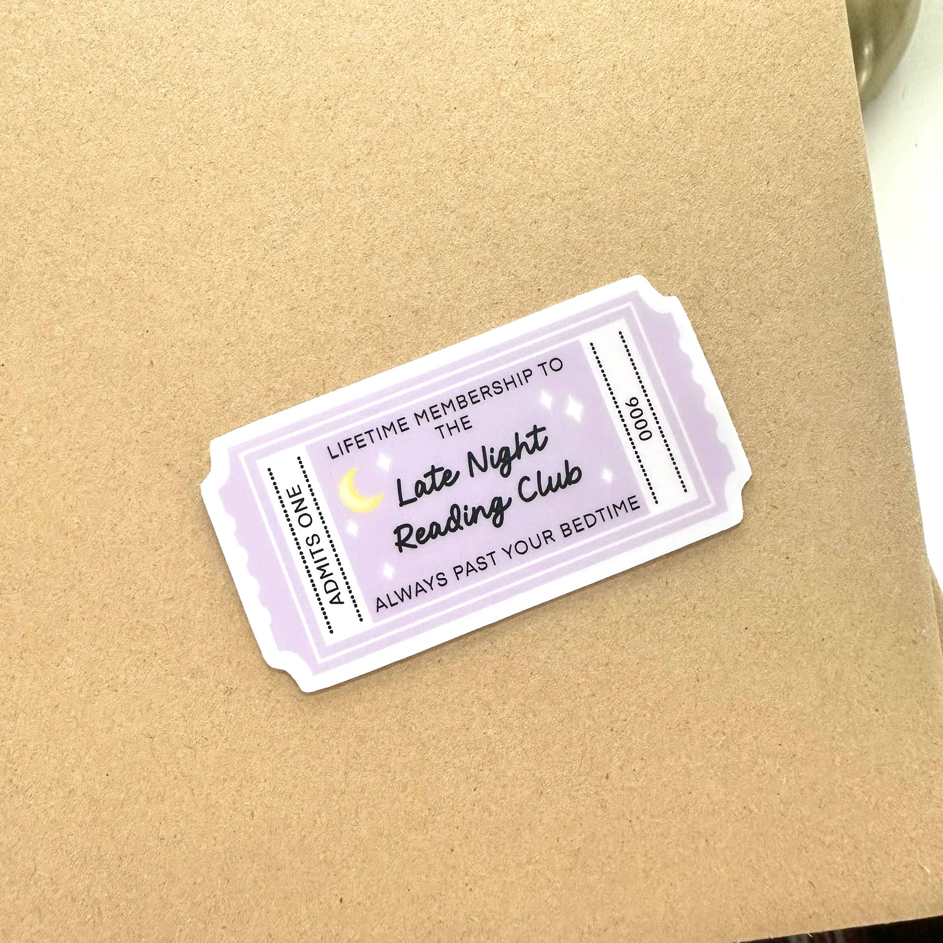 Dolly’s Doodles - Wholesale Sticker - Matte Sticker | Late Night Reading Club Book Lover Gift0