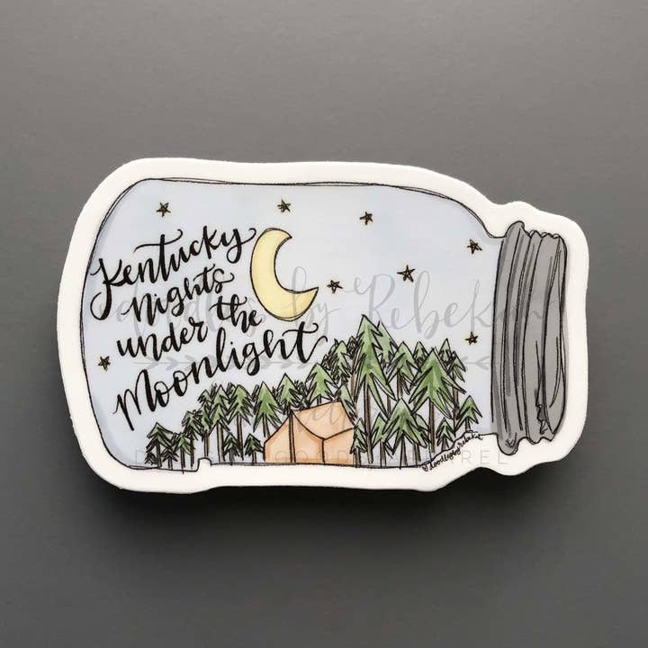 Kentucky Nights Under The Moonlight Sticker for wholesale by Doodles By Rebekah